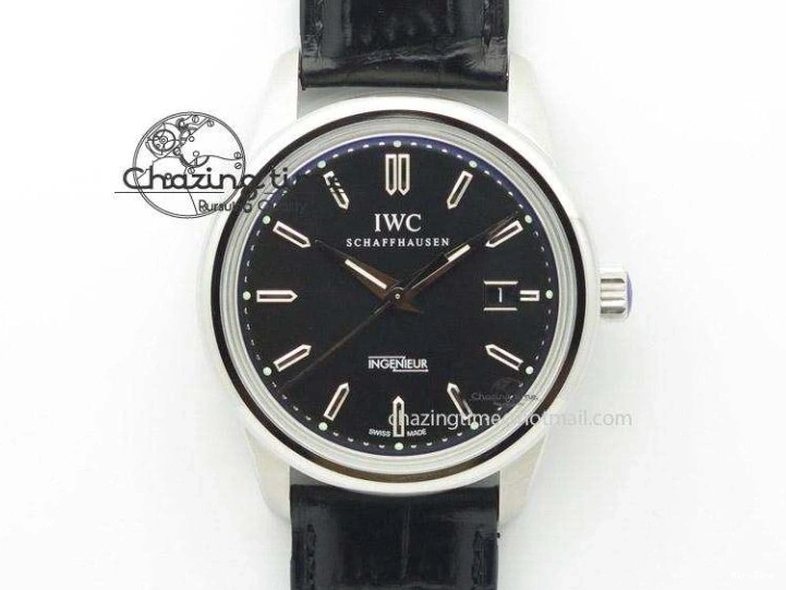 MIROTIME 0227 Ingeniuer St.Laurens SS Black Dial MK 1:1 Best Edition On Black Leather Strap  A Seasonal 7367